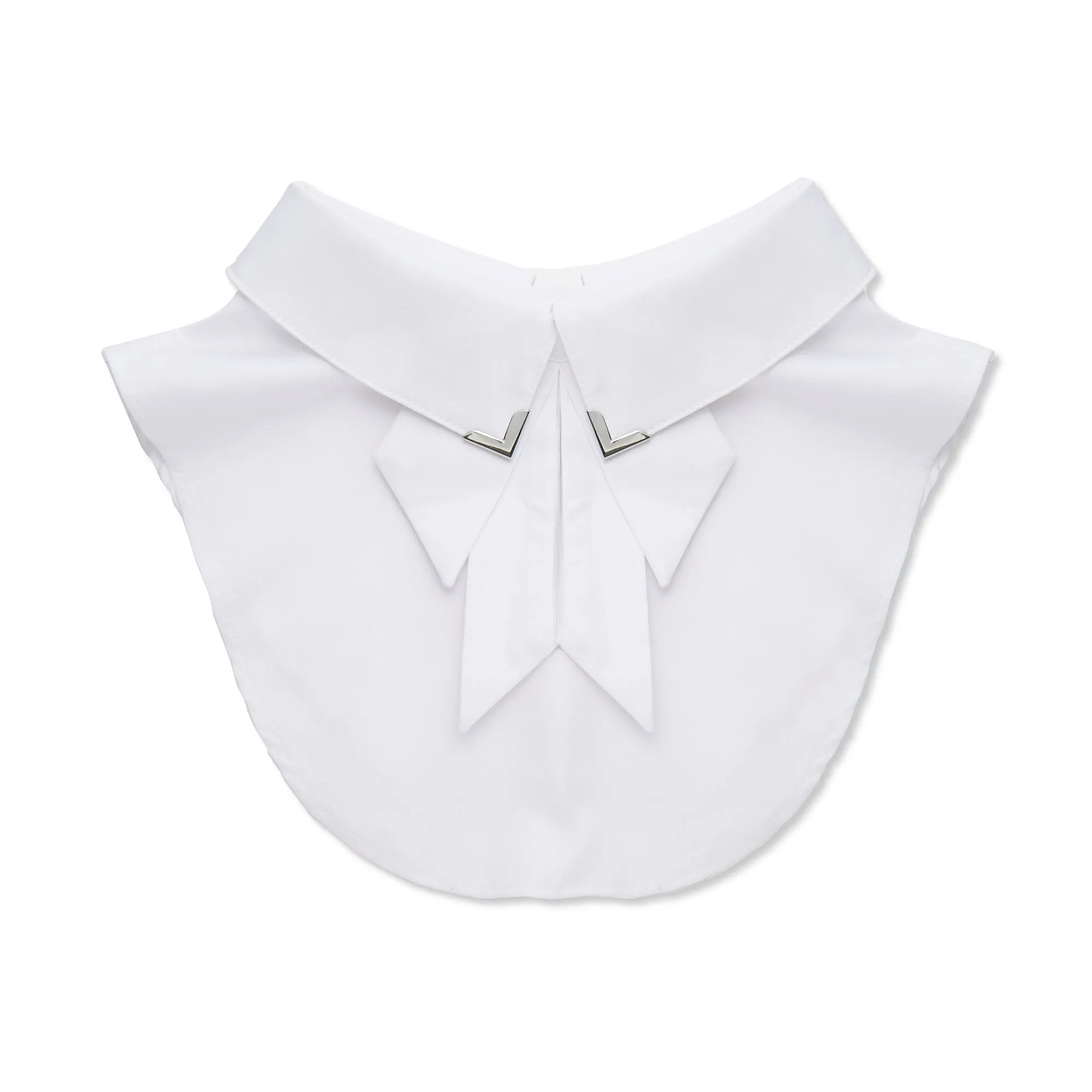 WHITE SILVER VICTORIA BOWTIE COLLAR