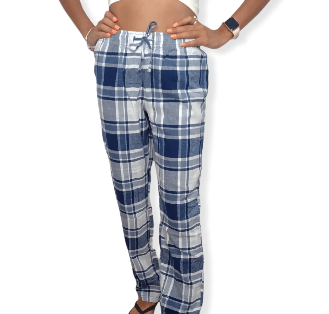 Women Pajama Pants - Blue x White