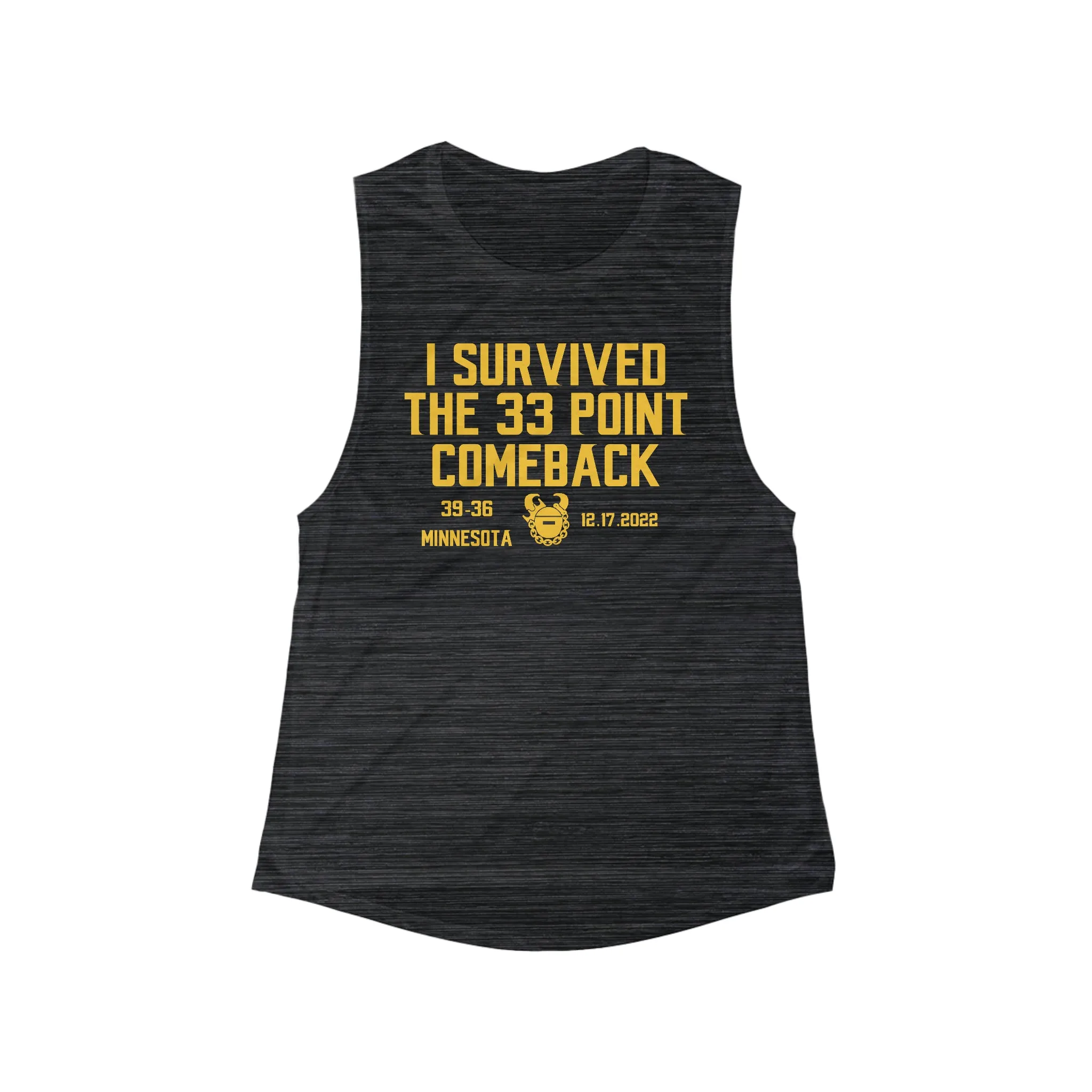 Women's Flowy Scoop Muscle Tank - Survived the 33 Point Comeback