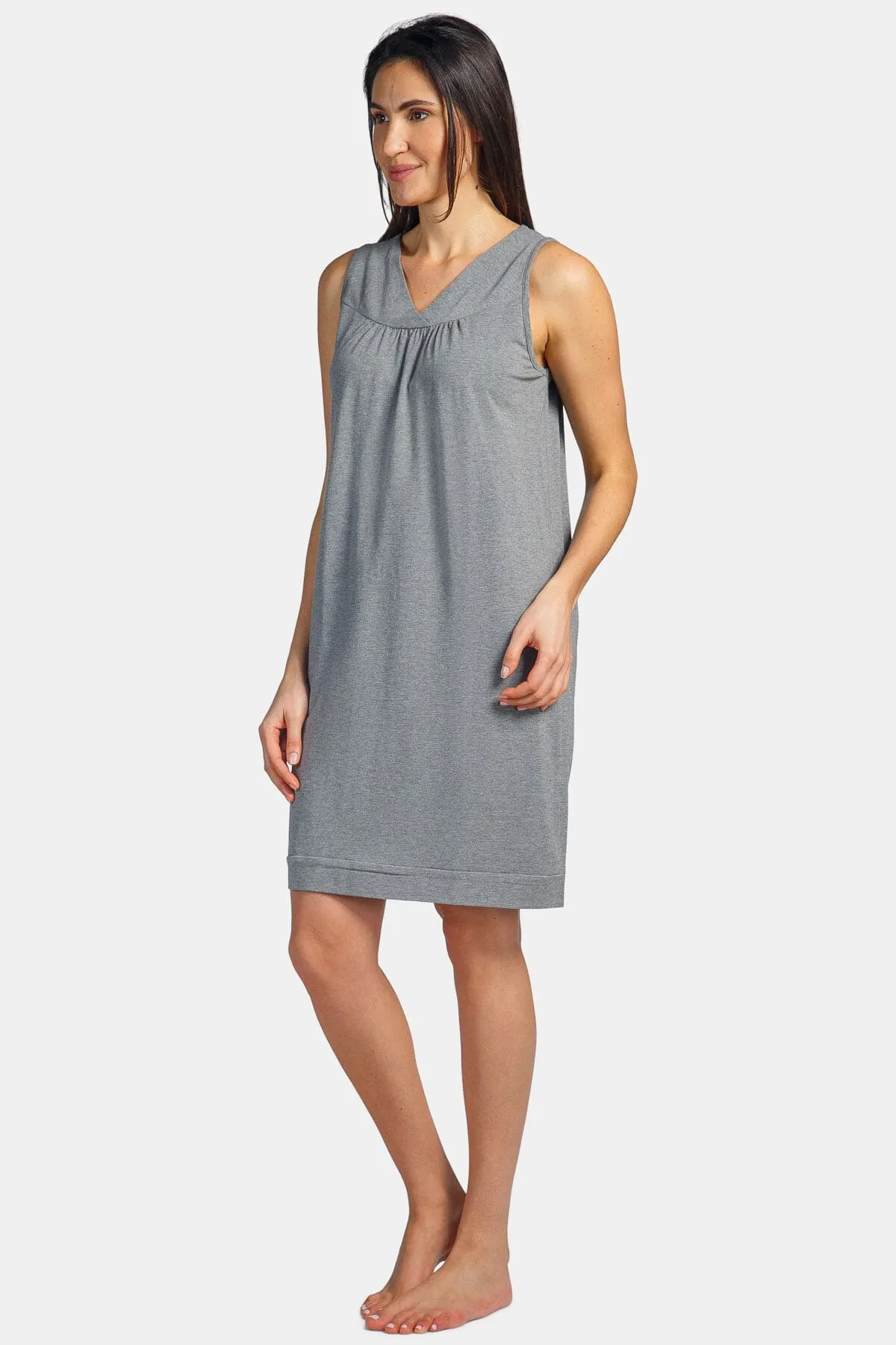 Women's Sleeveless Jersey Nightgown - Relaxed Fit