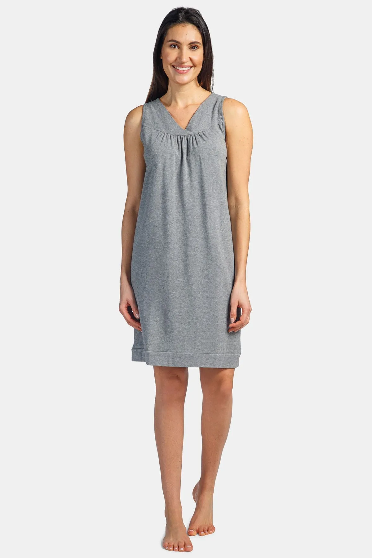 Women's Sleeveless Jersey Nightgown - Relaxed Fit